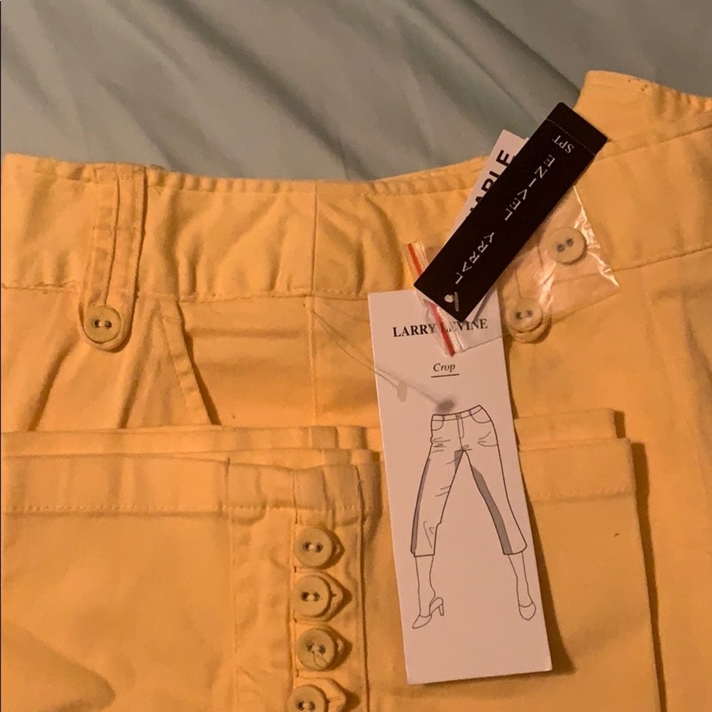 Flat front crop pant